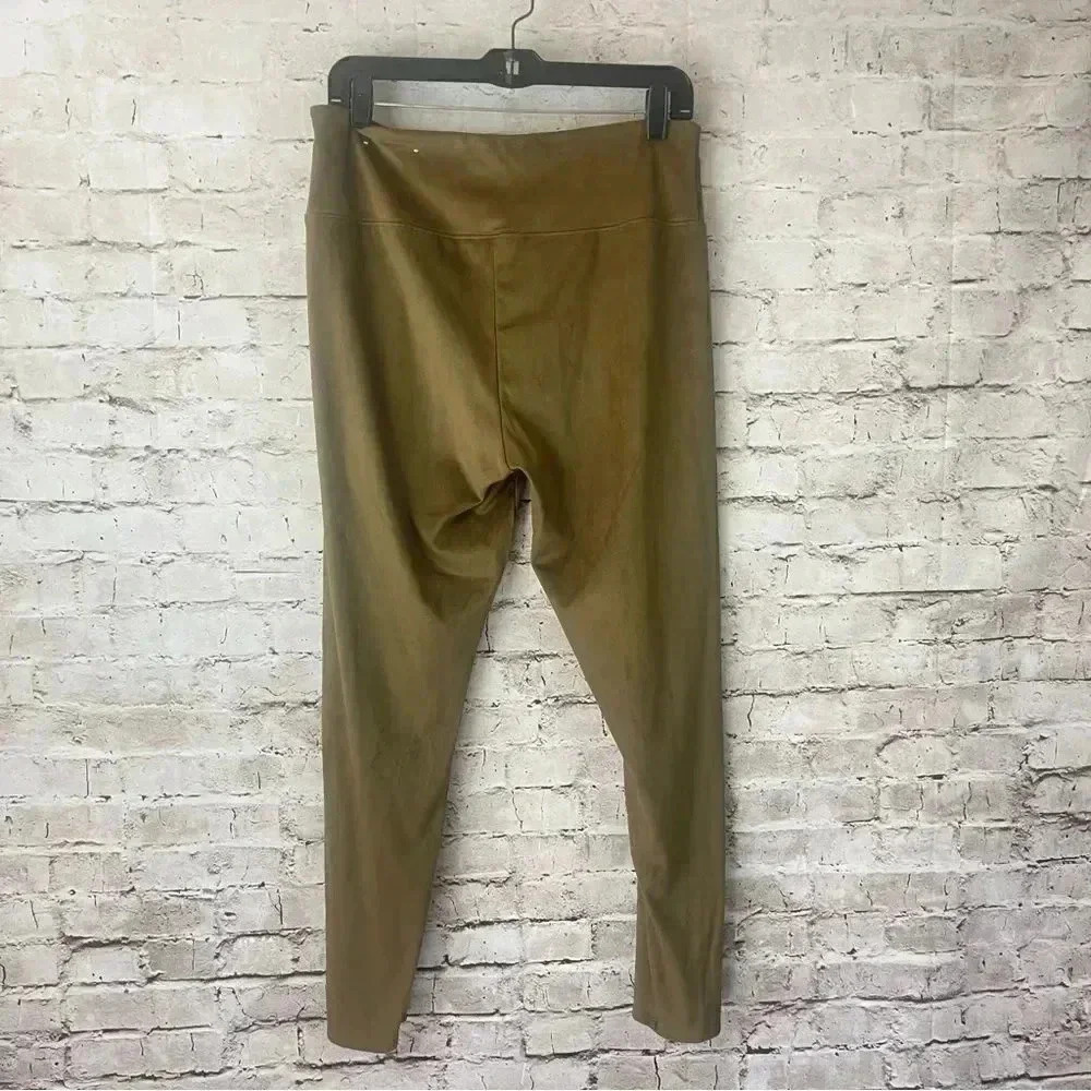 Soft Surroundings Medium Faux Suede Ankle Leggings Polyester Spandex 2DT29 M Med - Picture 7 of 8